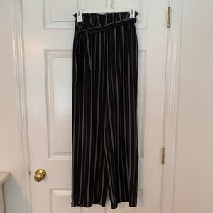 High waist striped pants